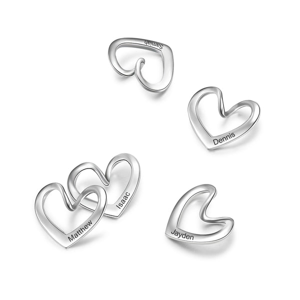 Personalized Name Heart Shape Charm