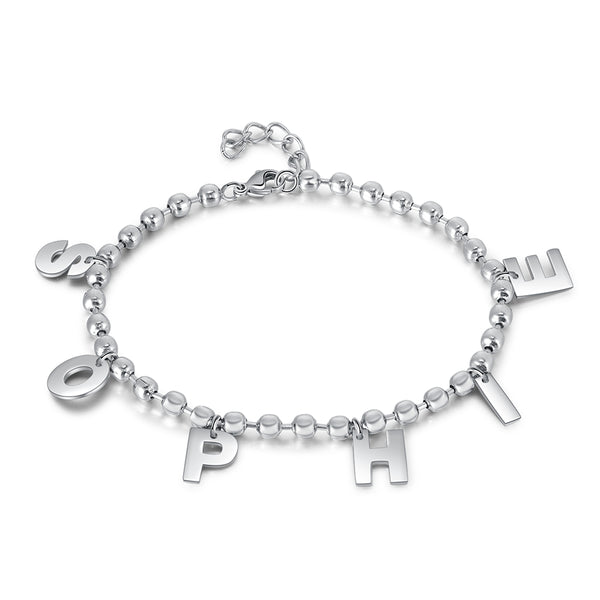 Personalized Stainless Steel Letter Bracelet