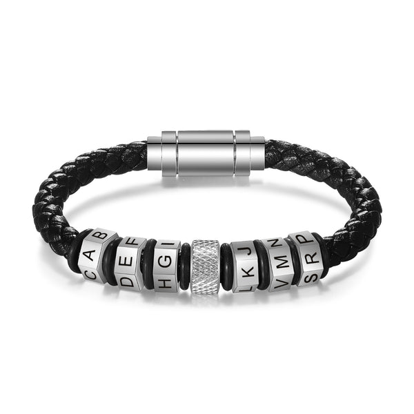 Personalized Titanium Steel Bead Bracelet