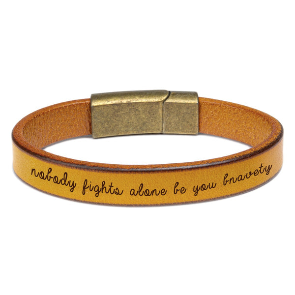 Personalized  Stainless Steel PU Leather Bracelet