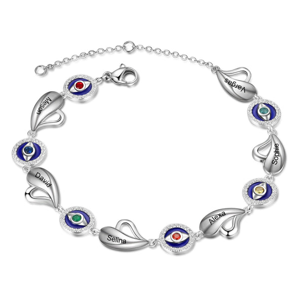 Personalized Evil Eye Bracelet