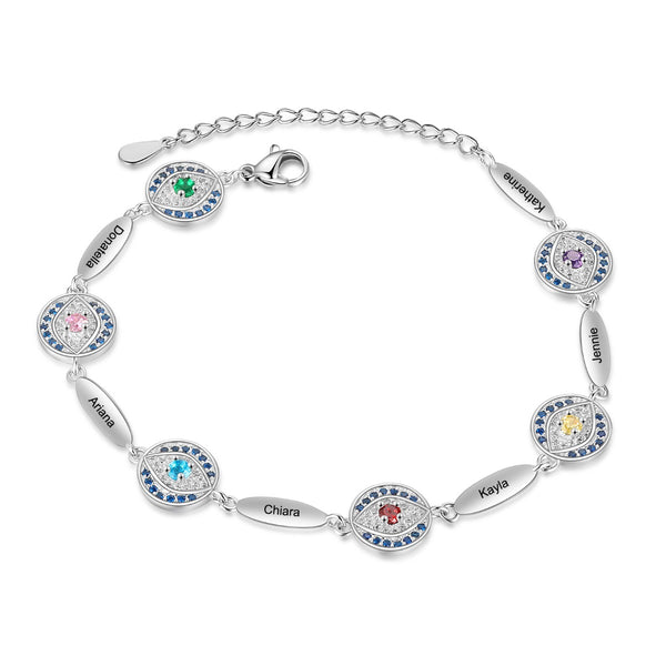 Personalized Evil Eye Bracelet