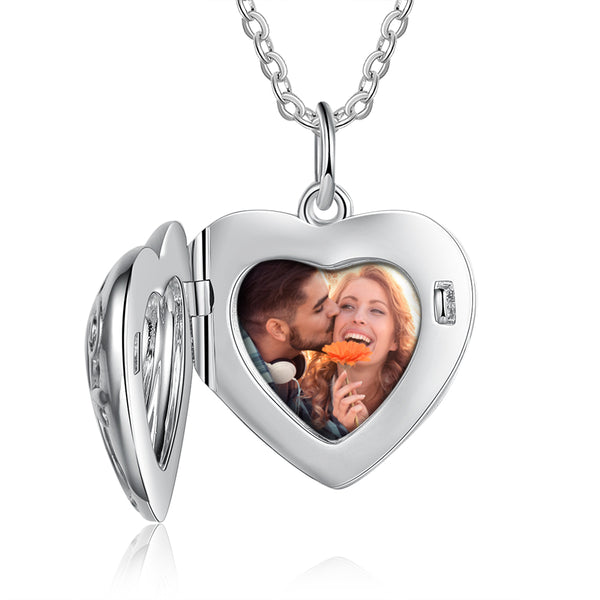 Custom Heart Photo Necklace