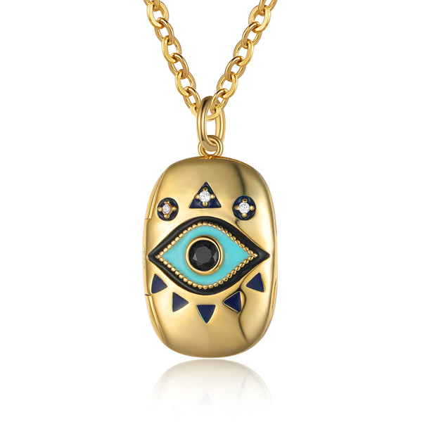 Custom Evil Eye Photo Necklace