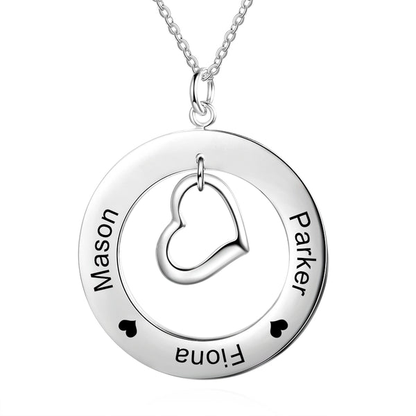 Personalized Rhodium Plated Necklace