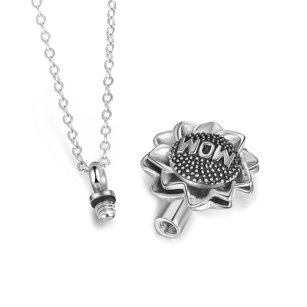 Mom Sunflower Ashes Necklace