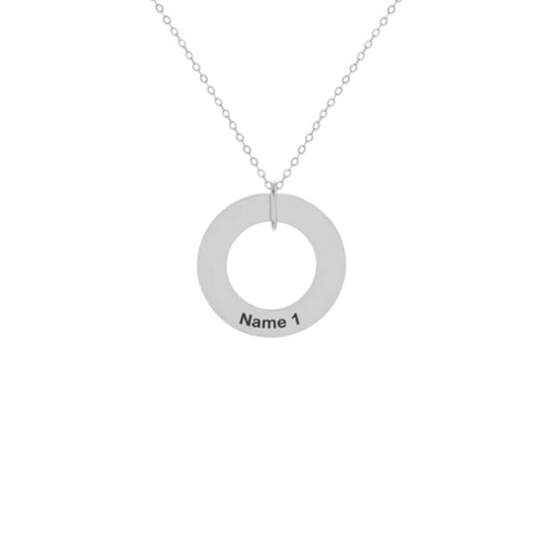 Custom 925 Sterling Silver Circle Necklace