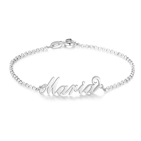 Custom 925 Sterling Silver Name Bracelet