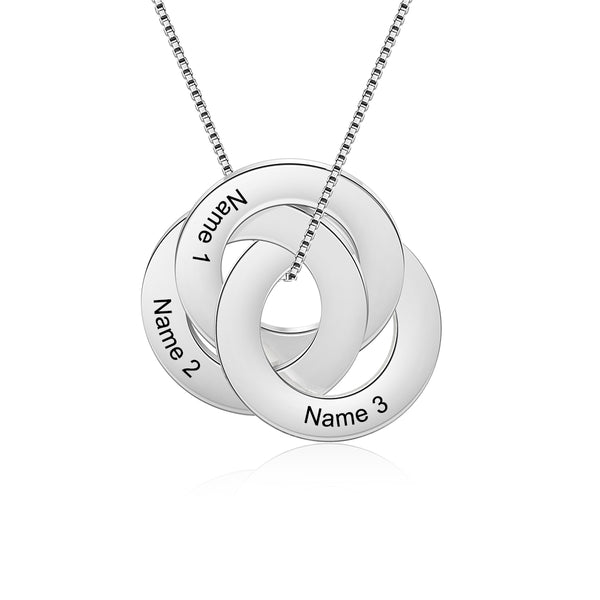 Engraving Name 3 Loops Name Necklace