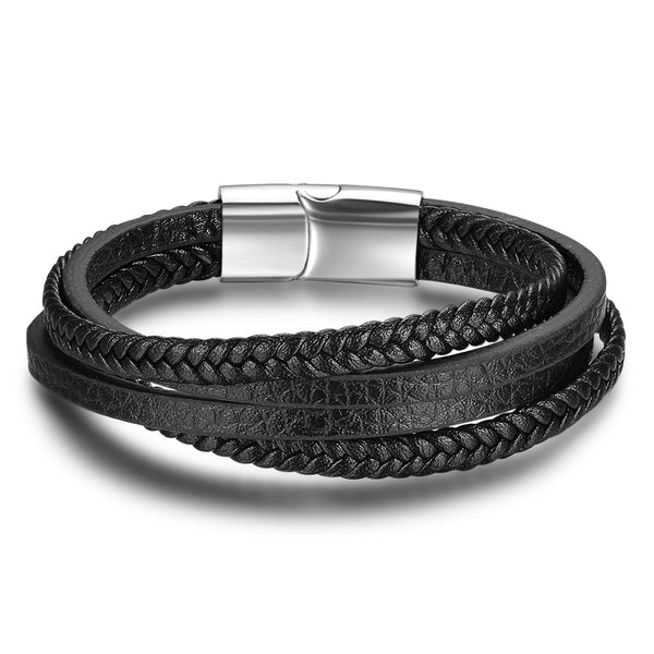 Black Leather Bracelet