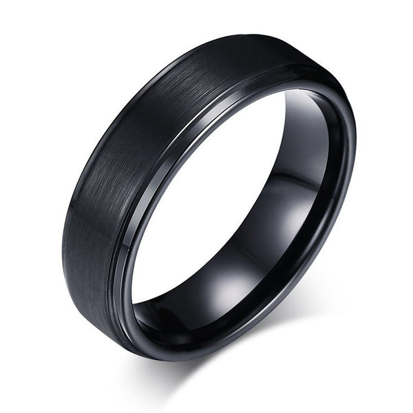 Custom Tungsten Steel Black Ring