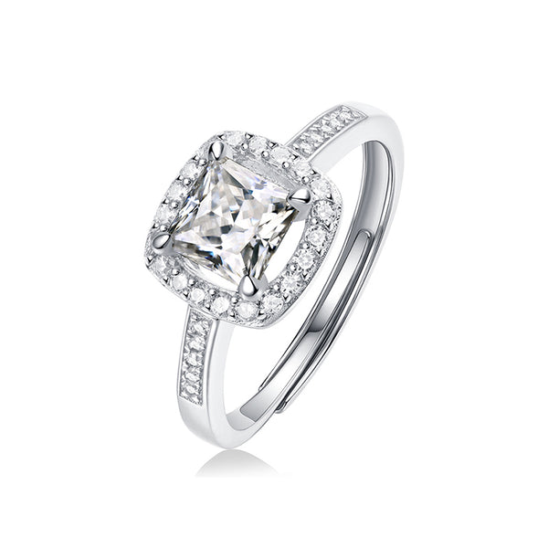 925 Sterling Silver Moissanite Ring