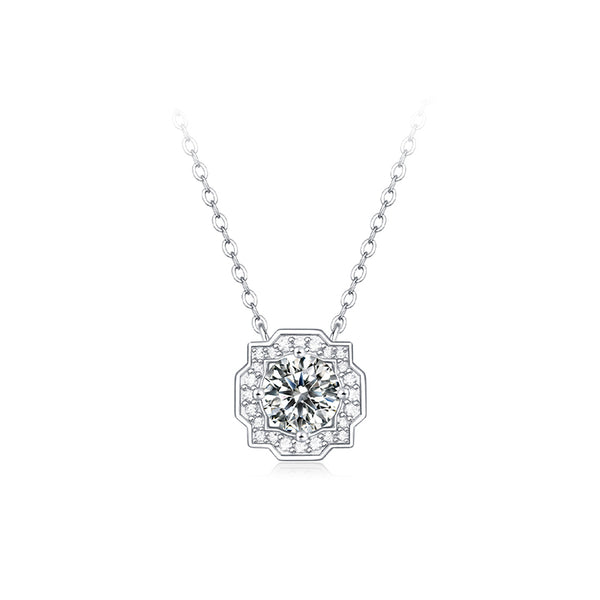 925 Sterling Silver Moissanite Necklace