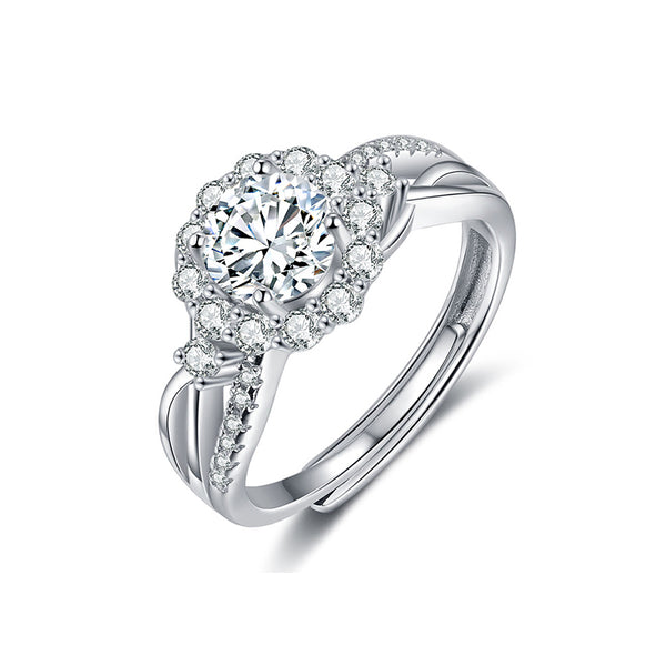 925 Sterling Silver Moissanite Ring