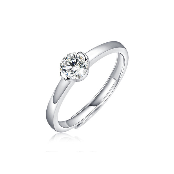 925 Sterling Silver Moissanite Ring