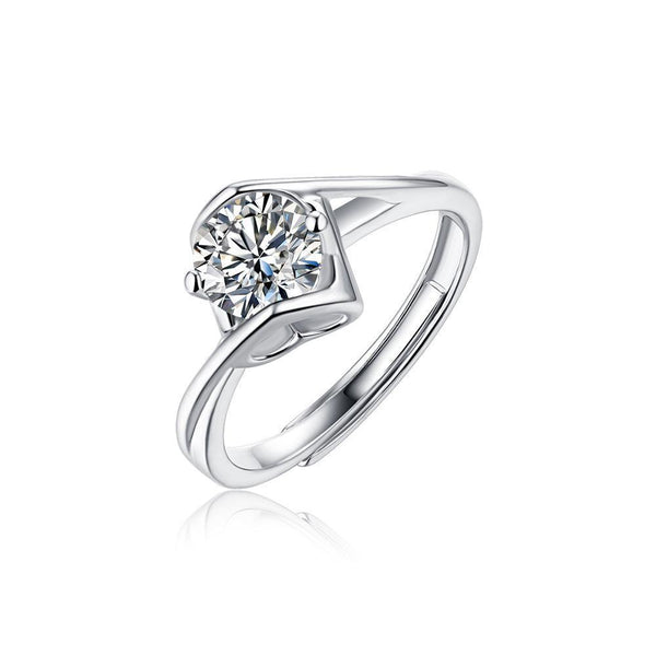 925 Sterling Silver Moissanite Ring