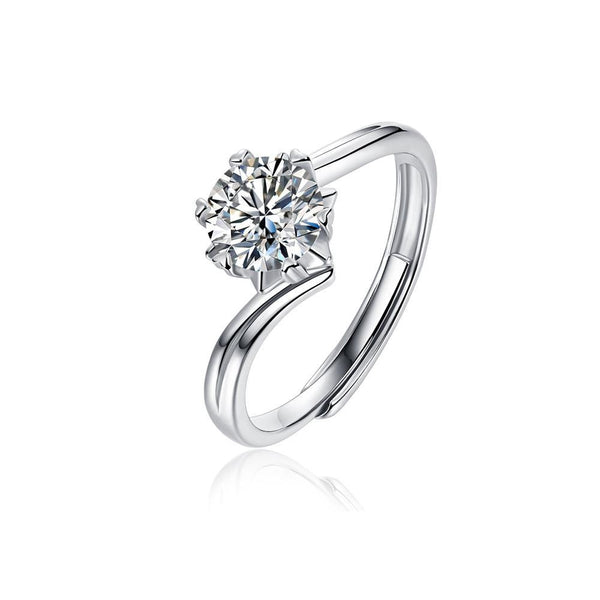 925 Sterling Silver Moissanite Ring