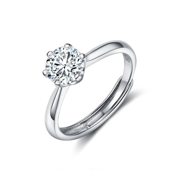 925 Sterling Silver Moissanite Ring