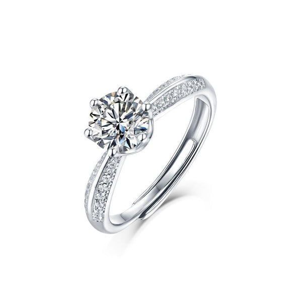 925 Sterling Silver Moissanite Ring