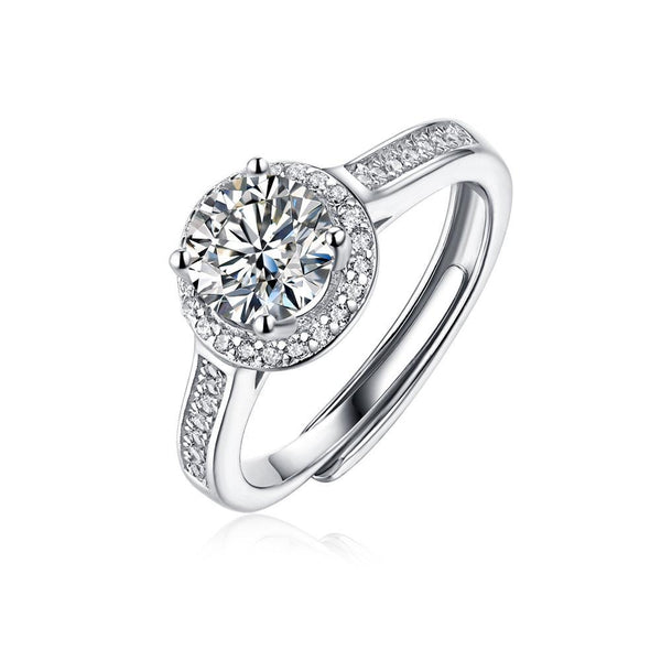 925 Sterling Silver Moissanite Ring