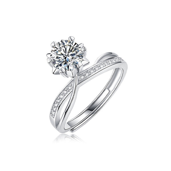 925 Sterling Silver Moissanite Ring