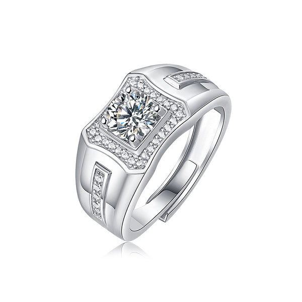 925 Sterling Silver Moissanite Ring