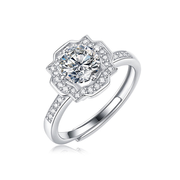 925 Sterling Silver Moissanite Ring