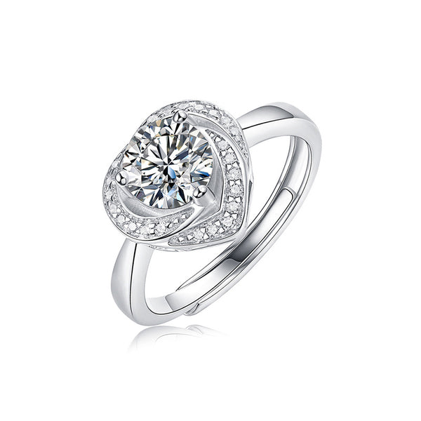 925 Sterling Silver Moissanite Ring