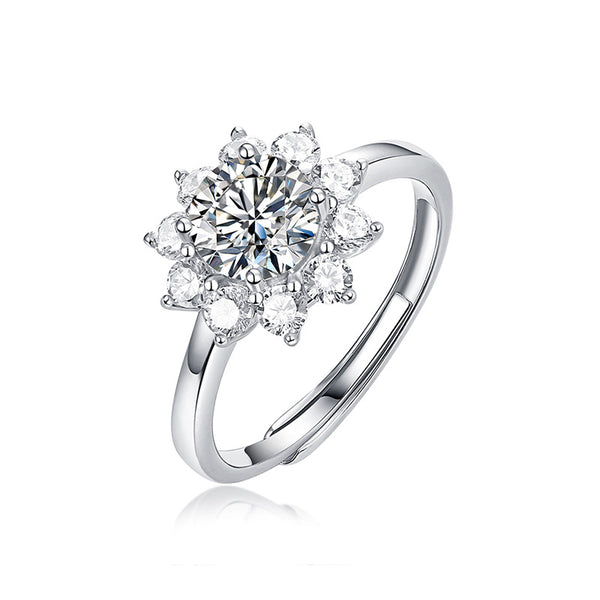 925 Sterling Silver Moissanite Ring