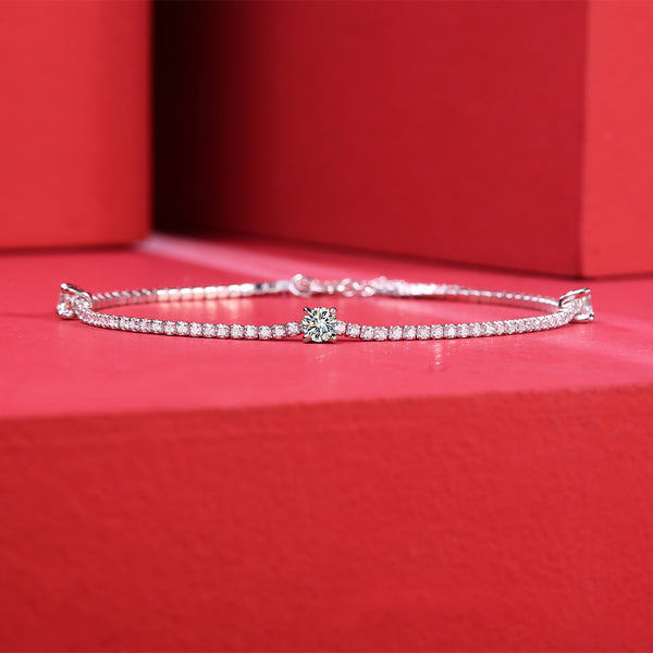 925 Sterling Silver Moissanite Bracelet