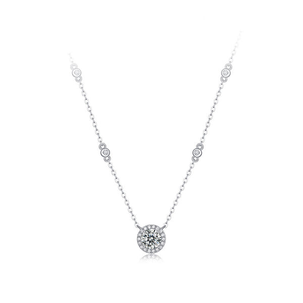 925 Sterling Silver Moissanite Necklace