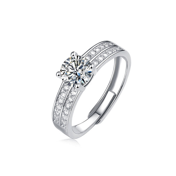 925 Sterling Silver Moissanite Ring