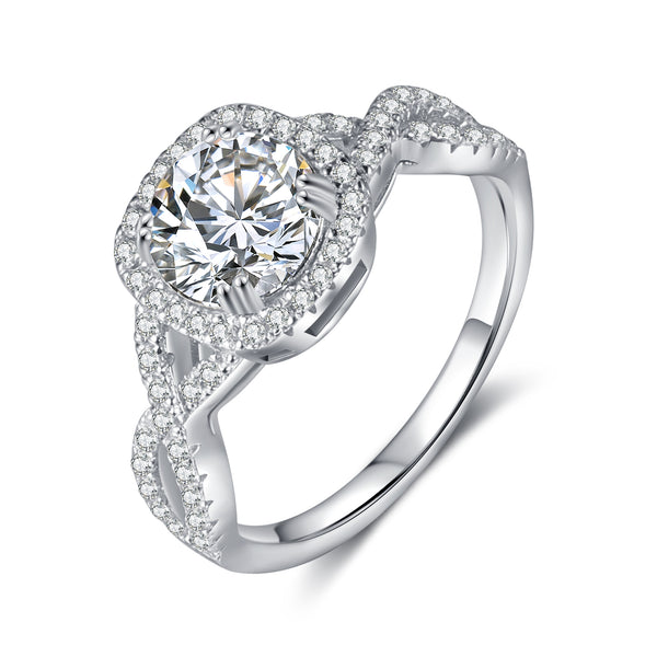 Moissanite S925 Silver Couple Ring