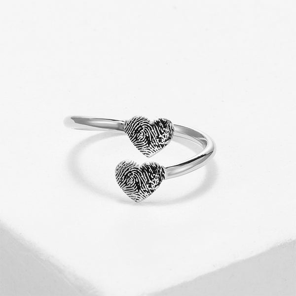 Personalized Fingerprint Open Ring