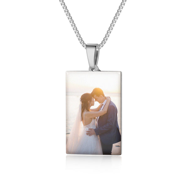 Stainless Steel Custom Photo Necklace