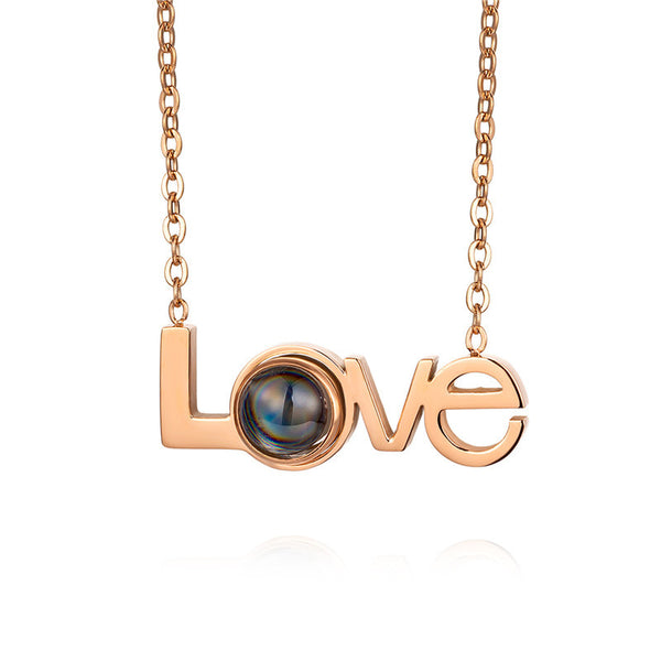 Custom Photo Love Projection Necklace