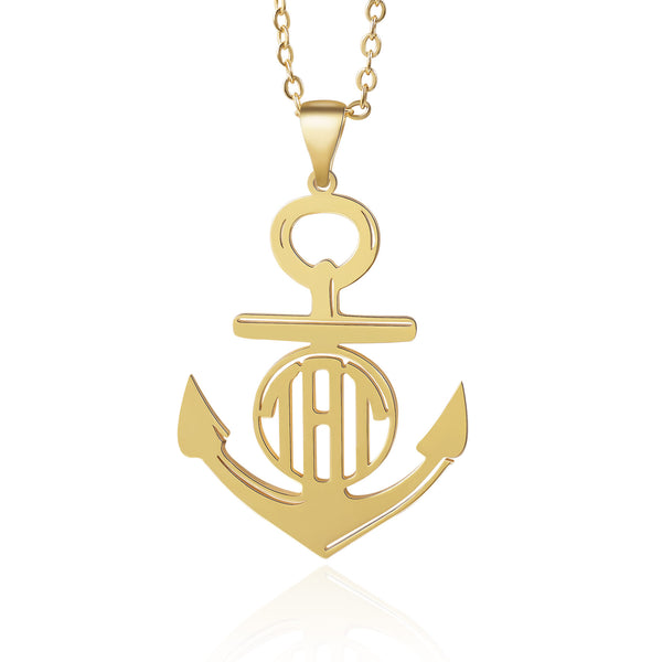 Custom Anchor Name Necklace