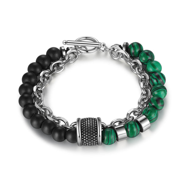 Custom Name Malachite Bracelet