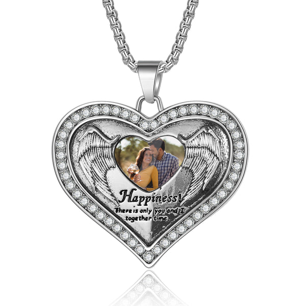 Custom Photo Heart Necklace