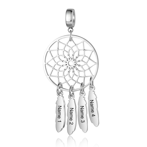 Personalized Stainless Steel Dreamcatcher Jewelry Charm Beads