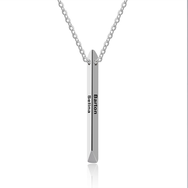 Custom Vertical Bar Necklace