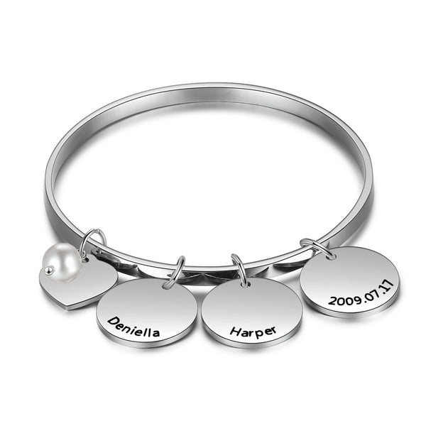 Custom Name Bangle Bracelet