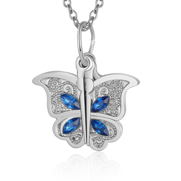 Custom Photo Butterfly Necklace