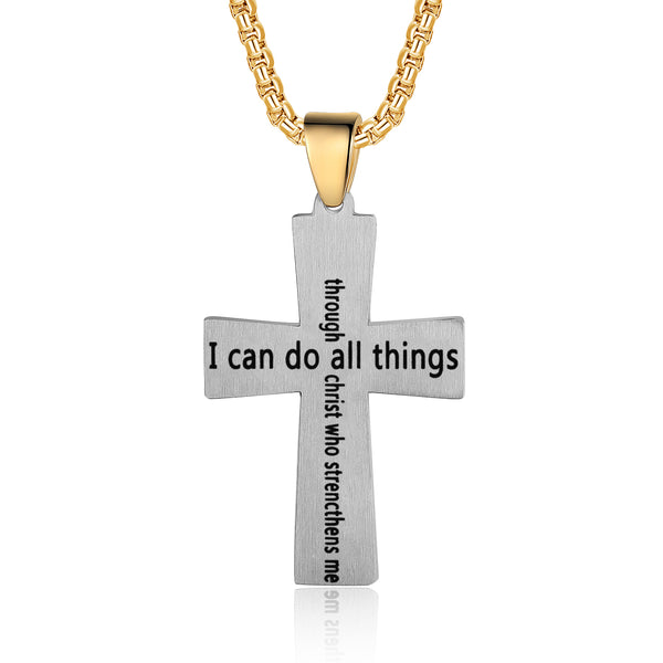 Custom Name Cross Men Necklace