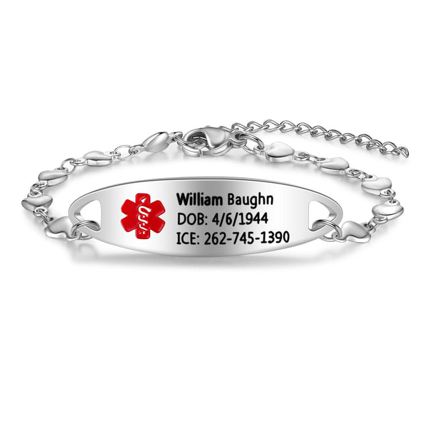 Custom Stainless Steel Medical Bracelet