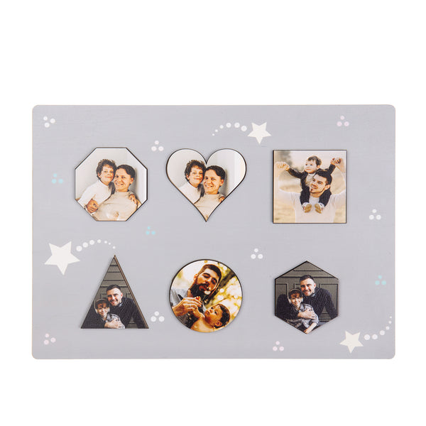 Custom Wooden Geometry Photo Name Puzzle