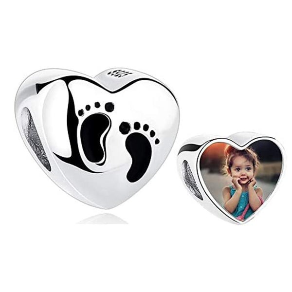 Custom Photo Heart Charm