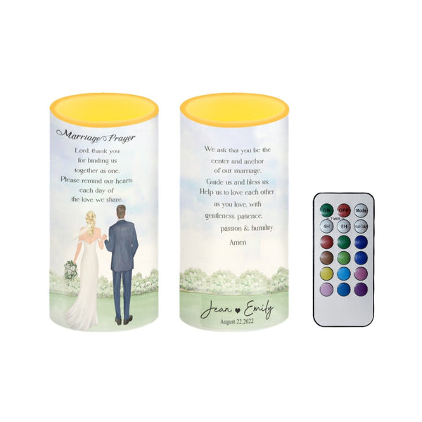 Wedding Decoration Custom Photo Plastic Electronic Candlestick