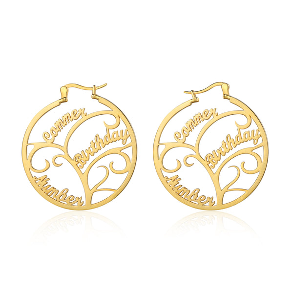 Personalized Name Family Tree Earrings