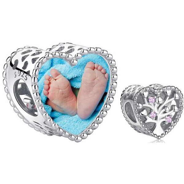 Custom Photo Heart Charm